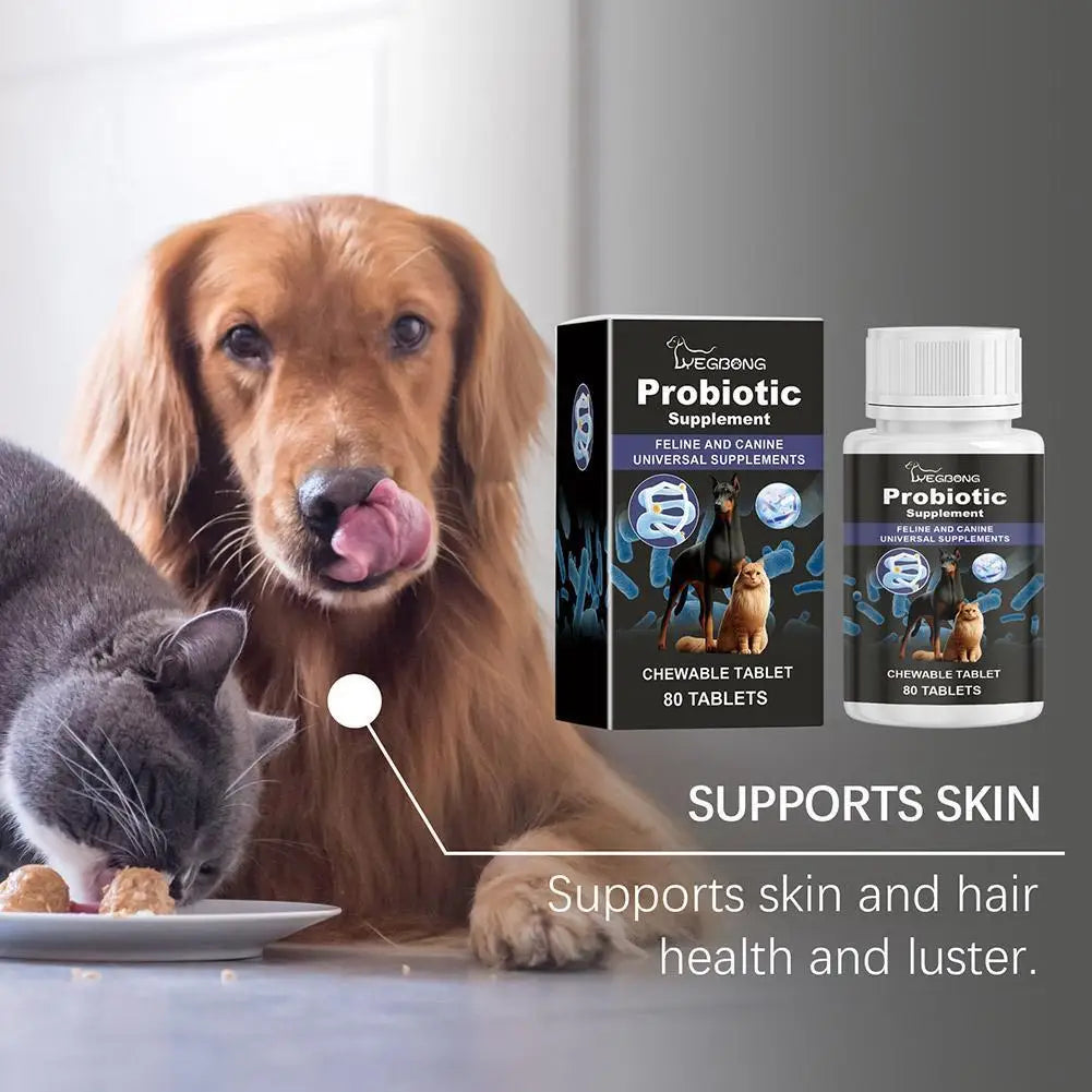 Dog Probiotic Supplement Pet Food Additive Dog Cat Oral Diarrhea Pet Care Solution Accessories Cleanse Vomiting Y4D8