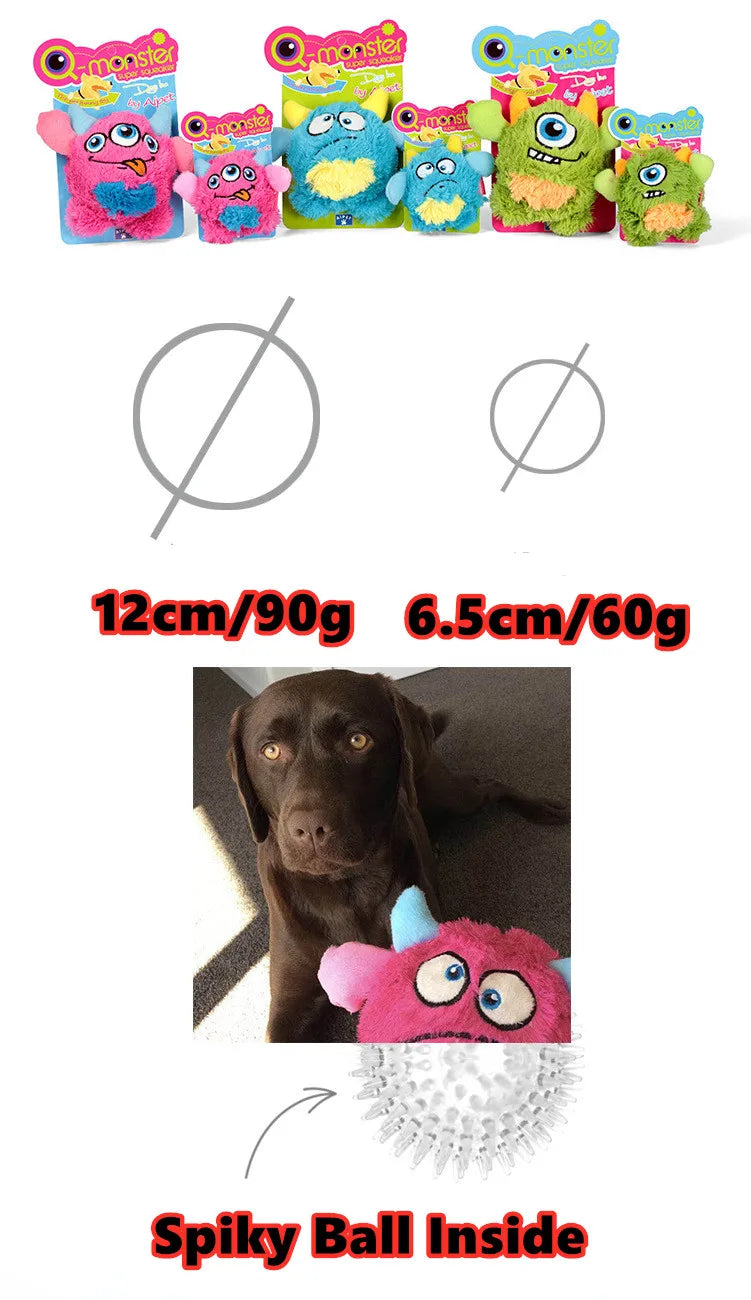 Squeaker Interactive Dog Toy Balls for Small Dogs Play Bite Resistant Chew Ball Toys for Large Dogs Puzzle Training Accessories