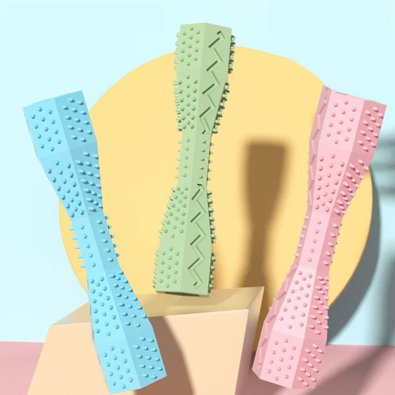 Pet Bite Toy New Hexagonal Dog Chewing Stick Bite-resistant Fun Toys Toys Grinding Teeth Cleaning Stick is durable