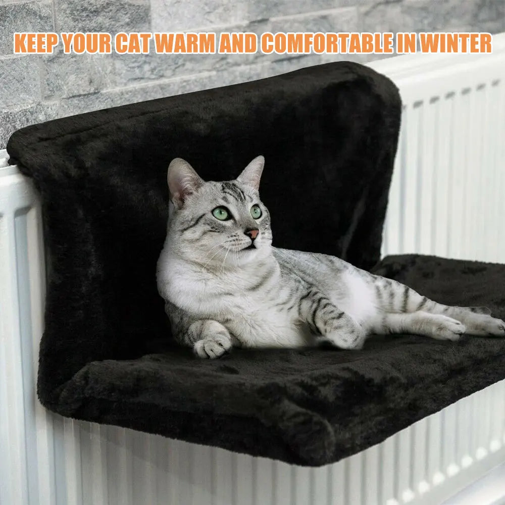 Removable Cat Hanging Bed. Warm Fleece Basket Cradle