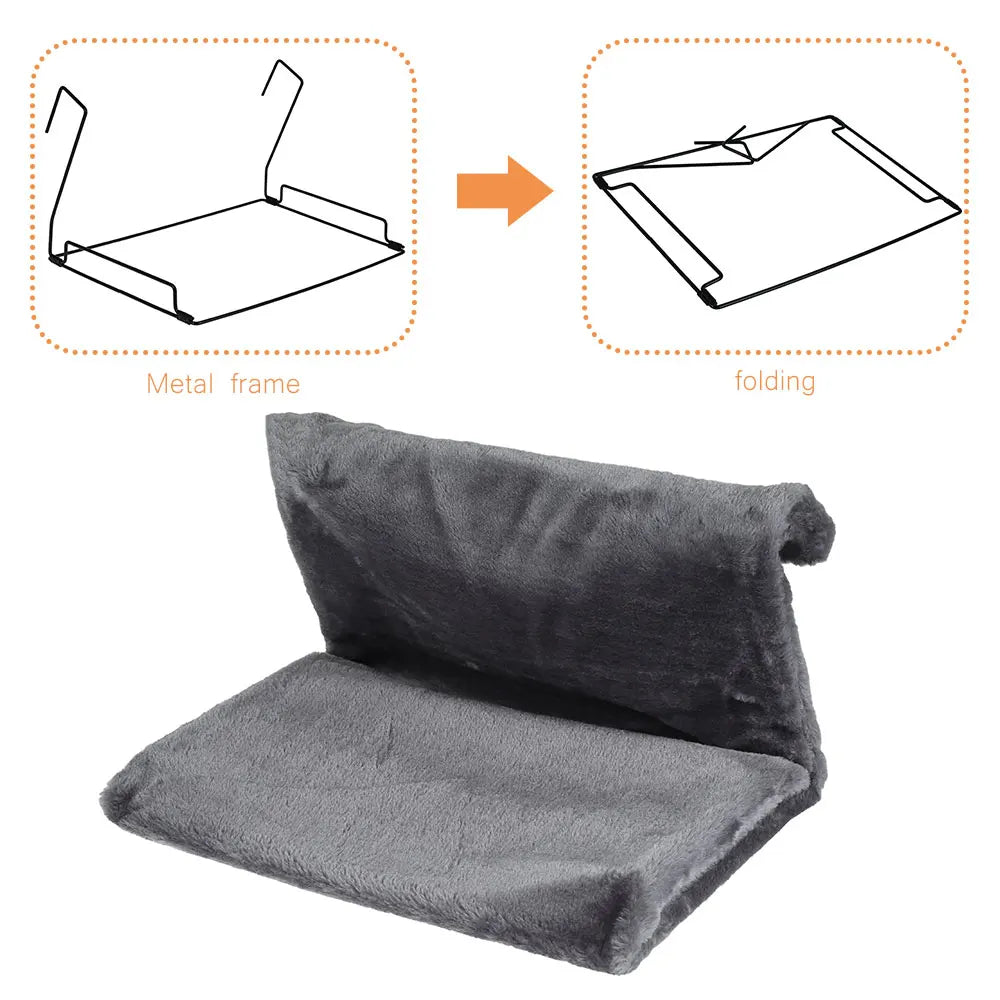 Removable Cat Hanging Bed. Warm Fleece Basket Cradle