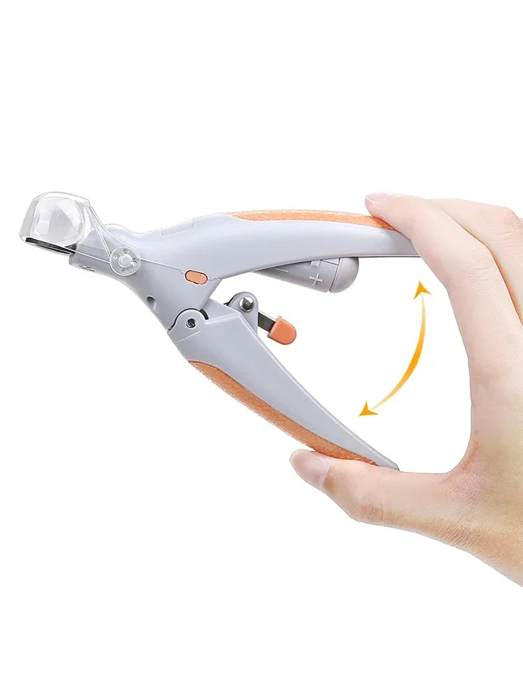 LED Light Pet Nail Clipper Strap with Amplification Function Cat And Dog Nail Trimmer Grooming Tool for Pet Care Cleaning Suppli