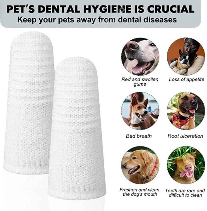12/2pc Pet Two-finger Brushing Finger Cots