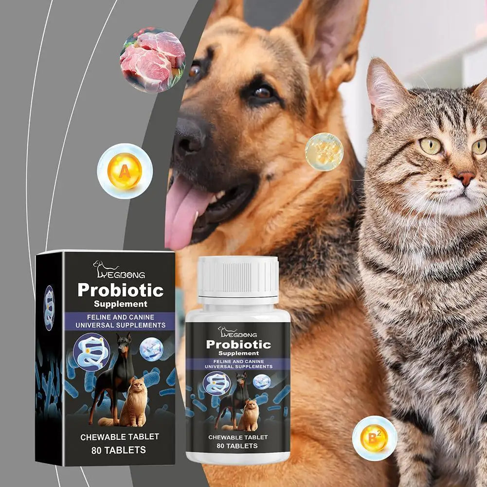 Dog Probiotic Supplement Pet Food Additive Dog Cat Oral Diarrhea Pet Care Solution Accessories Cleanse Vomiting Y4D8