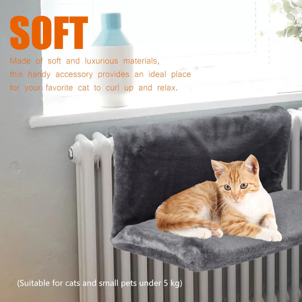 Removable Cat Hanging Bed. Warm Fleece Basket Cradle