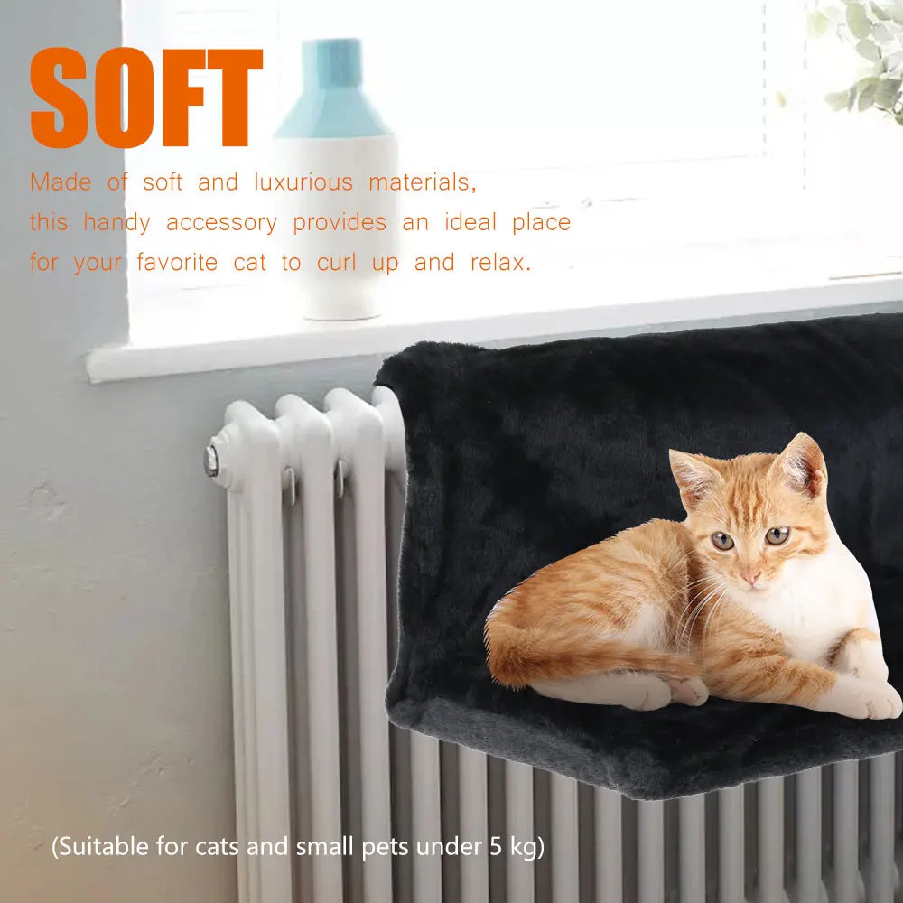 Removable Cat Hanging Bed. Warm Fleece Basket Cradle