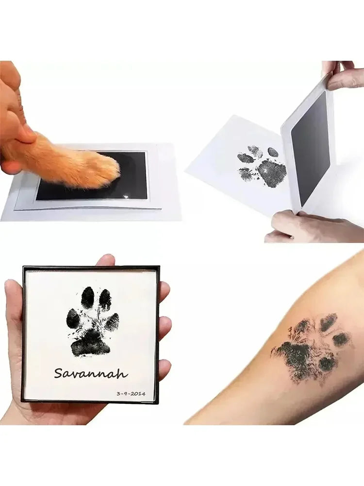 Baby Handprint Footprints Ink Pads for Pet Safe Non-toxic No-Touch Skin Inkless Inkpad Kits Cat Dog Paw Prints Souvenirs Gifts