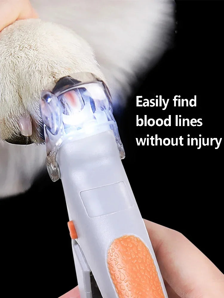 LED Light Pet Nail Clipper Strap with Amplification Function Cat And Dog Nail Trimmer Grooming Tool for Pet Care Cleaning Suppli