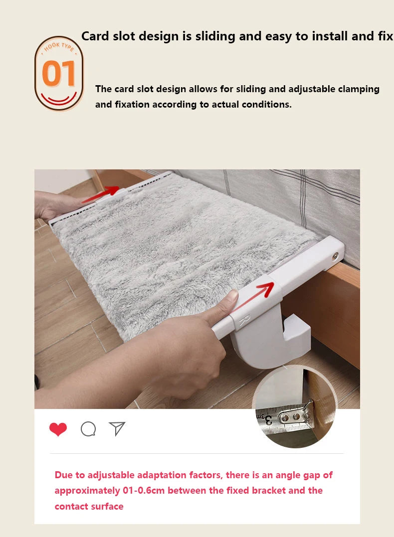 Hanging Cat Bed. Pet Beds for Bedside.