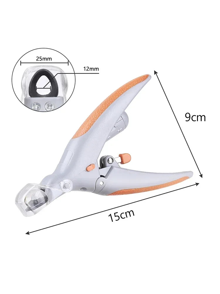 LED Light Pet Nail Clipper Strap with Amplification Function Cat And Dog Nail Trimmer Grooming Tool for Pet Care Cleaning Suppli