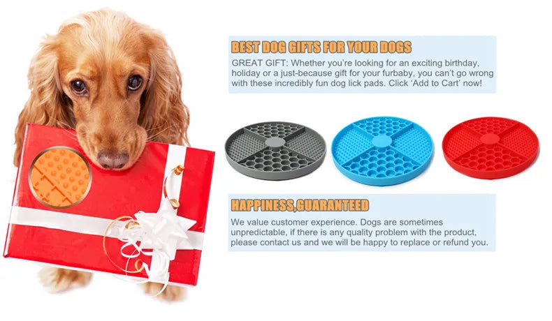Pet Supplies Silicone Licking Mat Cat Slow Feeder With Suction Cup Slow Feeding Pad Dog Licking Pad Anxiety-relieving Utensils