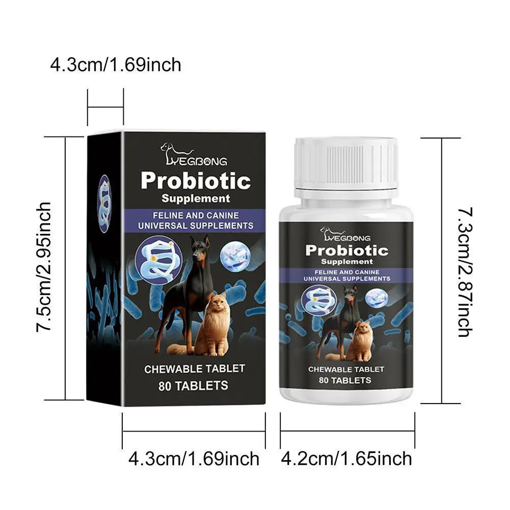 Dog Probiotic Supplement Pet Food Additive Dog Cat Oral Diarrhea Pet Care Solution Accessories Cleanse Vomiting Y4D8