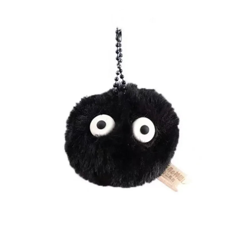 5/10PCS Pet Play Coal Ball Figurines Keychains Accessories Cute Plush Black Coal Ball Cartoon Bag Pendants
