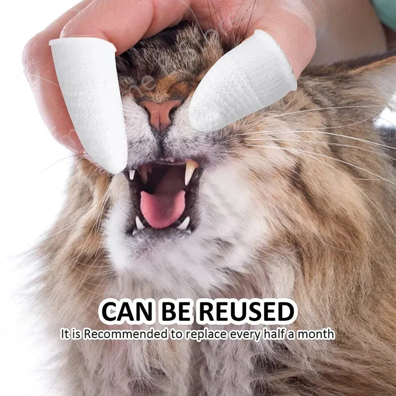 12/2pc Pet Two-finger Brushing Finger Cots