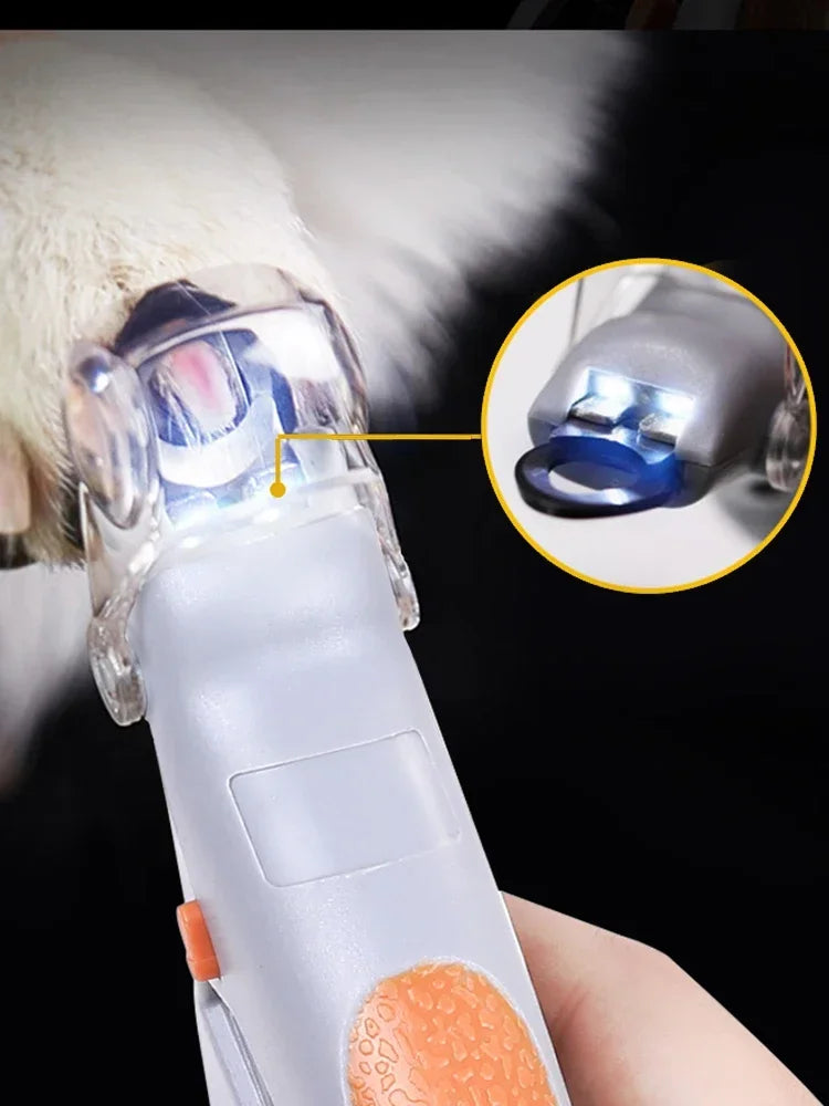LED Light Pet Nail Clipper Strap with Amplification Function Cat And Dog Nail Trimmer Grooming Tool for Pet Care Cleaning Suppli