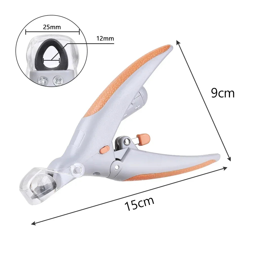 LED Light Pet Nail Clipper Strap with Amplification Function Cat And Dog Nail Trimmer Grooming Tool for Pet Care Cleaning Suppli