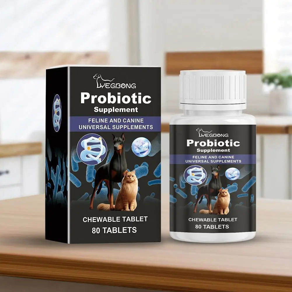 Dog Probiotic Supplement Pet Food Additive Dog Cat Oral Diarrhea Pet Care Solution Accessories Cleanse Vomiting Y4D8