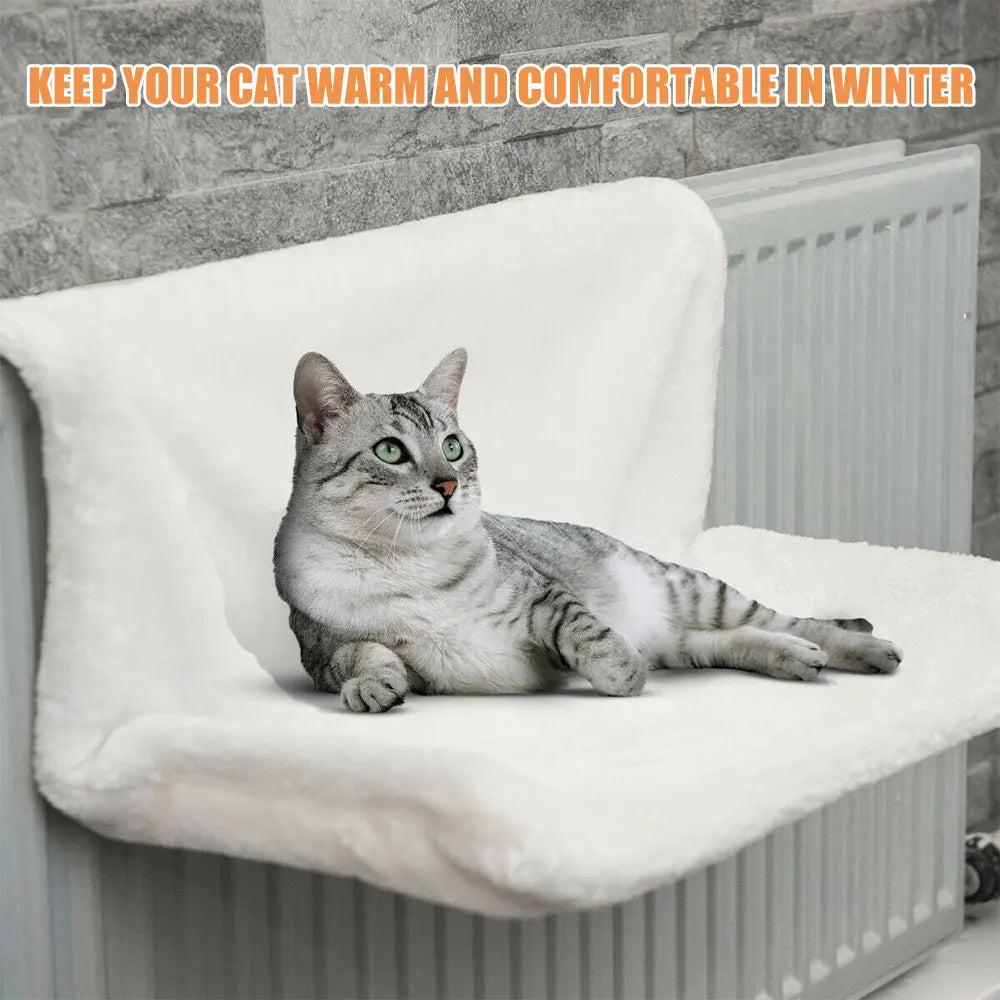 Removable Cat Hanging Bed. Warm Fleece Basket Cradle