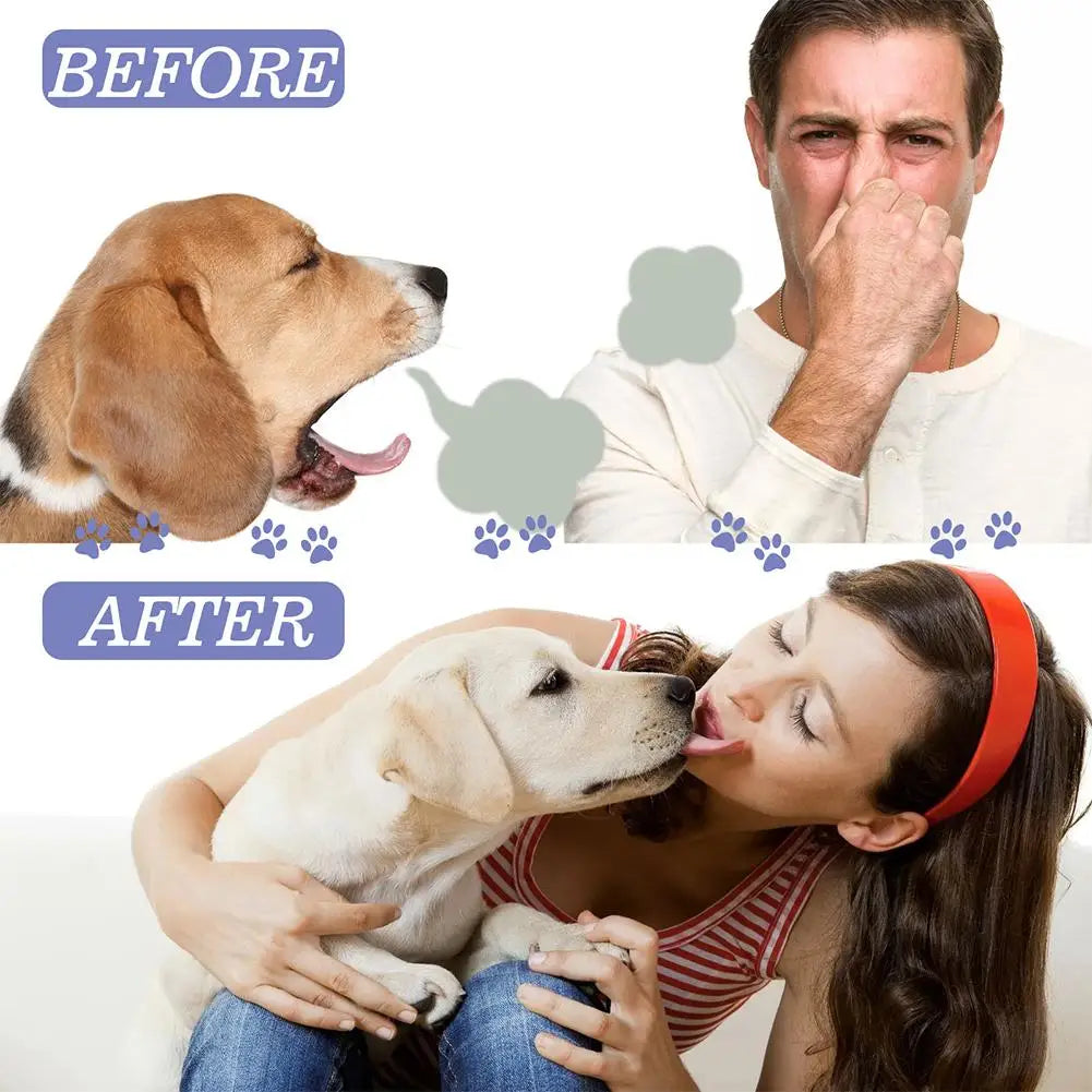30ml Pet Oral Spray Dogs Teeth Cleaning Spray Dog Breath Remover Pet Supply Pet Care Plaque Deodorant Freshener Pet H5M7