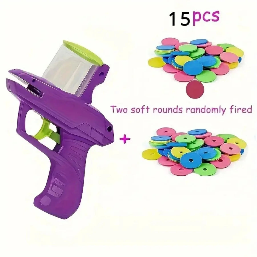 Set Of Interactive Cat Toy Launchers With Foam Discs - Manual Launchers for Pet Play and Exercise, Durable Plastic, No Batteries